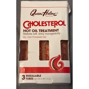 NEW Queen Helene Cholesterol Hot‎ Oil Treatment, 3ct 1oz Tubes